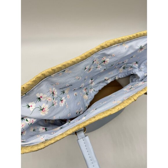 Macy's On 34th Isabellaa straw drawstring large beach tote - Light blue/Natural - Picture 7 of 10